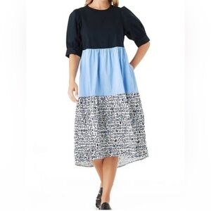 Crosby By Mollie Burch Colorblock Midi Dress !